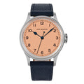 San Martin 38.5mm Men's Mechanical Watch NH35 Vintage Pilot Simple Fashion Wristwatch Baked Varnish Blue Hands 10 Bar Clock