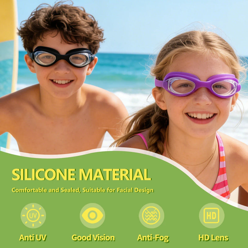 Swim Goggles - For Ages 3-10 - Anti-Fog - UV Protection | SAMAG