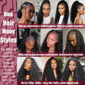 Deep Wave Feather Crochet Braids Boho Human Hair For Braiding Pre-Separated Miracle Knots Crochet 100% Human Hair Extensions