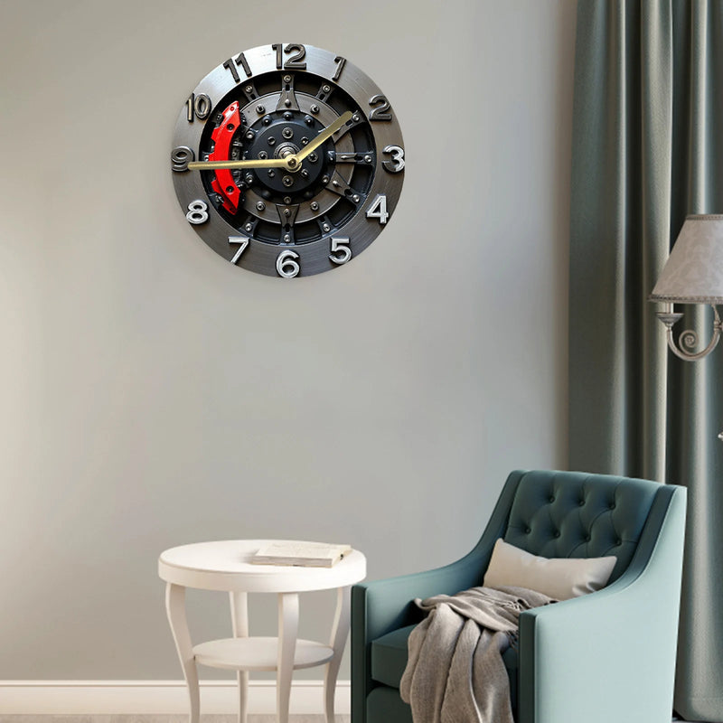 2D Wall Clock Mechanical Clock Contemporary Digital Clock Arabic Numerals Easy Reading Hanging Clock Decoration for Bedroom Room