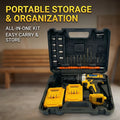 21V Protable Cordless Electric Drill Driver Kit Orange Power Set With Battery Charger 27Pcs Accessories - View 7 | SAMAG