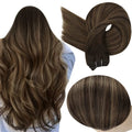 Full Shine Human Hair Weft Extensions Hair Bundles 100g Ombre Blonde Color Sew in Silky Straight Remy Skin Double Weft For Salon
