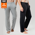 52025 Men's 100% Cotton Pajama Lounge Pants – Relaxed Fit, Side Pockets and Breathable Everyday Comfort