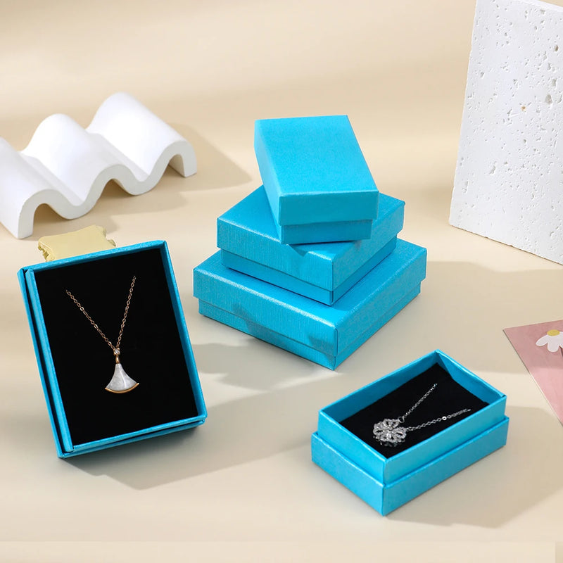 24pcs Jewelry Box for Necklace Earrings Ring Bracelet Boxes Engagement Birthday Gift Packaging Paper Jewellery Organizer Display