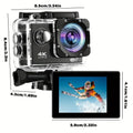 Null Outdoor 4K WiFi Action Camera Video Recording 4K/30FPS 2.0"170D GPS 4X Zoom Underwater Waterproof Sports Camera Helmet