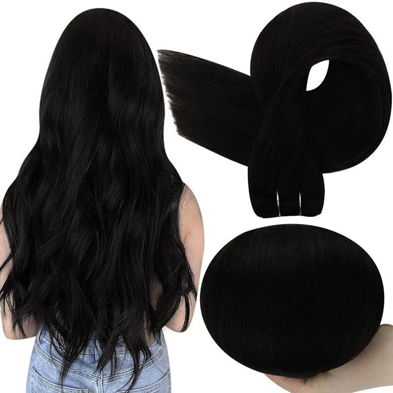 Full Shine Human Hair Weft Extensions Hair Bundles 100g Ombre Blonde Color Sew in Silky Straight Remy Skin Double Weft For Salon