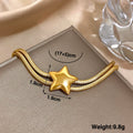 Trendy Multilayer Stainless Steel Snake Bone Chain Bracelet for Women Waterproof Metal Pentagram Star Bracelet 2025 Hand jewelry