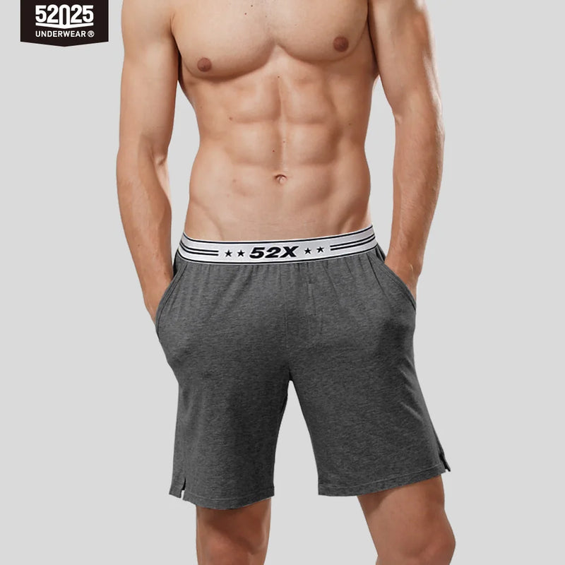 52025 Men's Cotton Modal Pajama Shorts – Smooth, Silky-Soft Lounge Shorts, Relaxed Fit, Side Pockets and Everyday Home Comfort