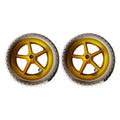 1 Pair Balance Bike Replacement Wheels Noise Reduction Bike Wheels for Outdoors Sports Cycling Replacement Accessories