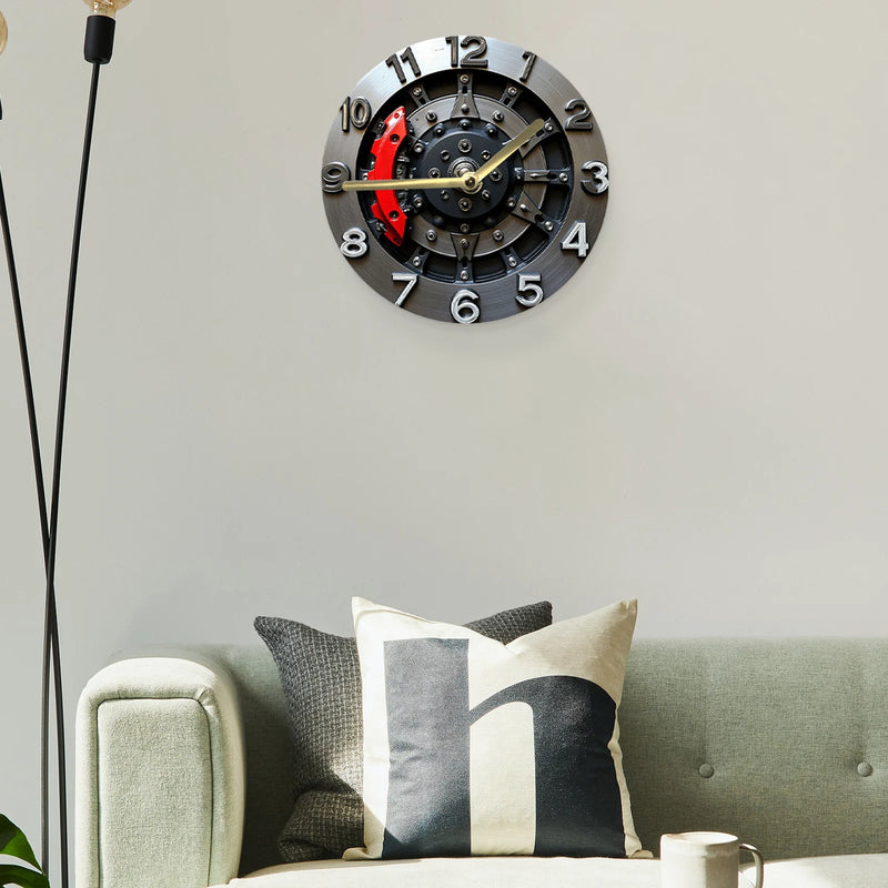 2D Wall Clock Mechanical Clock Contemporary Digital Clock Arabic Numerals Easy Reading Hanging Clock Decoration for Bedroom Room