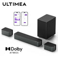 ULTIMEA Poseidon M4T Soundbar 5.1 Channel Home Theater with Dolby Atmos, Wireless Subwoofer, Rear Surround Speakers, APP Control