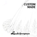 Romantic Plus Size Tulle Wedding Dress Long Sleeve - View 6 | SAMAG