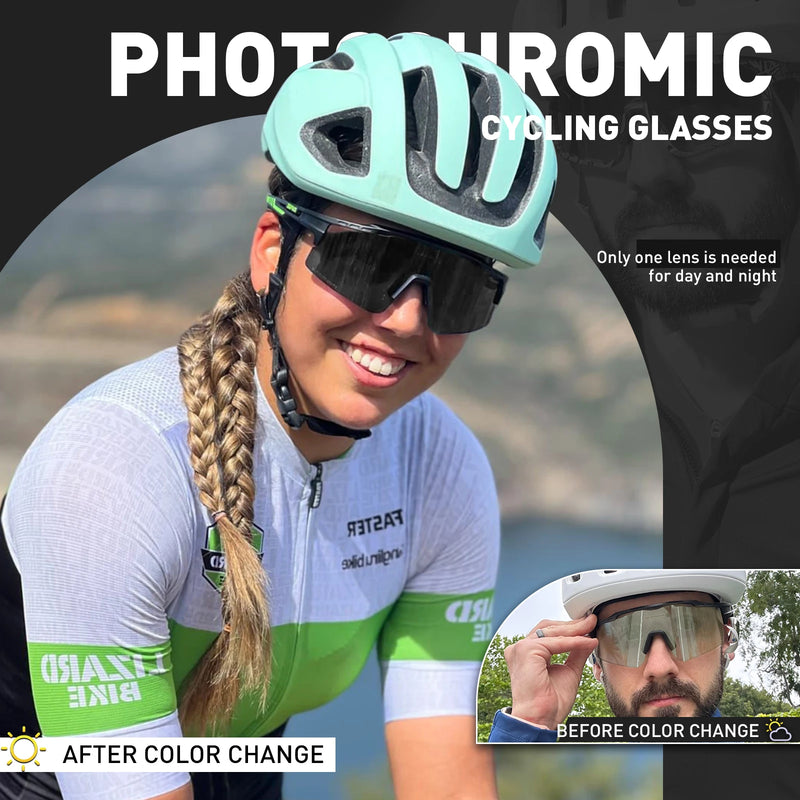 Photochromic Sunglasses UV400 Bike Bicycle Glasses Men's | SAMAG