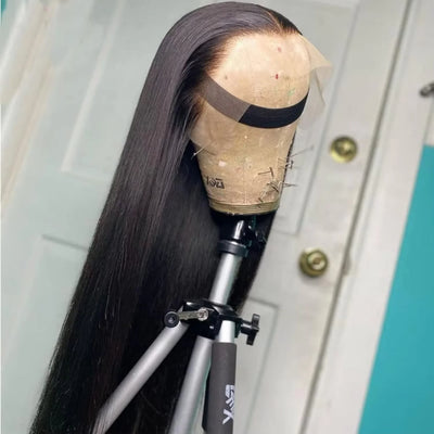 Brazilian Straight 13x6 Lace Frontal Wig 300% Density 30 36 Inch 100% Human Hair Wigs Pre Plucked Wear Go Glueless Wig For Women