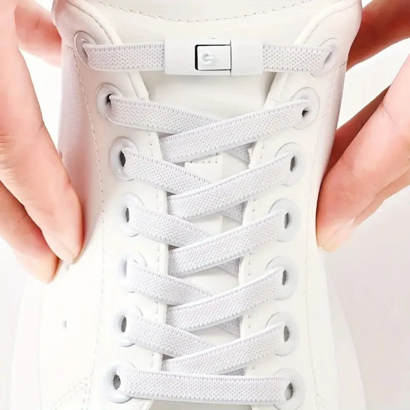 New Press Lock Shoelaces Without ties Gradient Flats Elastic Laces Sneakers Kids Adult No Tie Shoe laces for Shoes Accessories