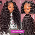 250% Density Loose Curly Deep Wave Lace Frontal Wigs Brazilian Virgin Human Hair Transparent HD 13x4 13x6 Lace Front Wigs