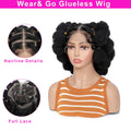 Bantu Synthetic Braided Wigs Full Lace Wig Knotless Box Braids Wigs Afrian Braiding Hair Wigs For Black Women