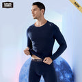 52025 Men's Warm Cotton Thermal Underwear Set – Multilayer Soft Cotton Long Johns for Ultimate Winter Comfort. Maximum Warmth