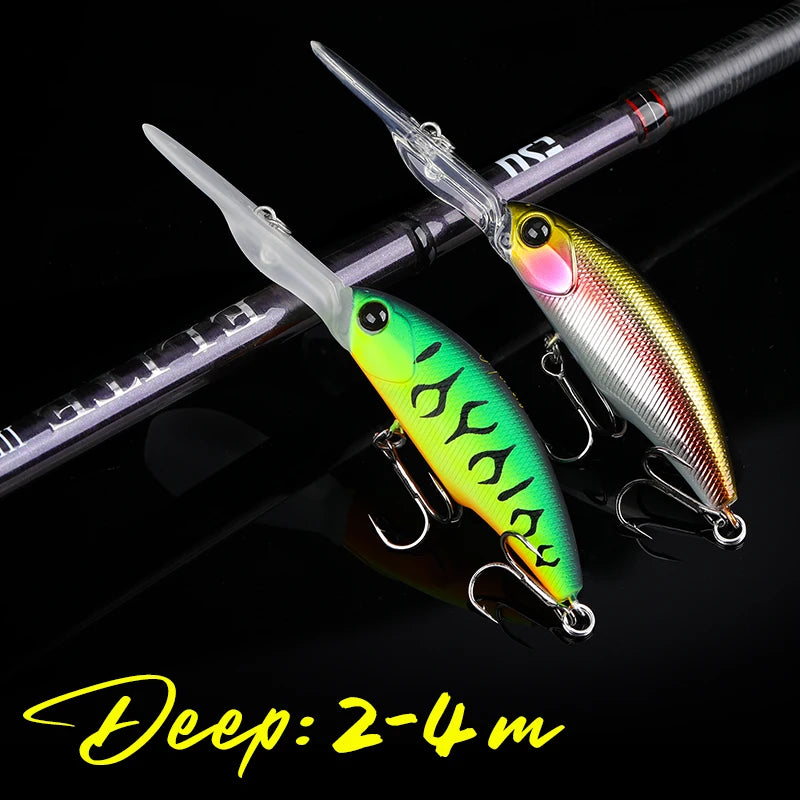 TSURINOYA 57SP Deep Dive Suspending Minnow SHAD Fishing | SAMAG