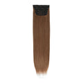 Straight High Temperature Fiber 11 Clips Ins Hair Extensions 24 Inch Orange Brown Synthetic Hair Daily Use Hair Pieces For Women