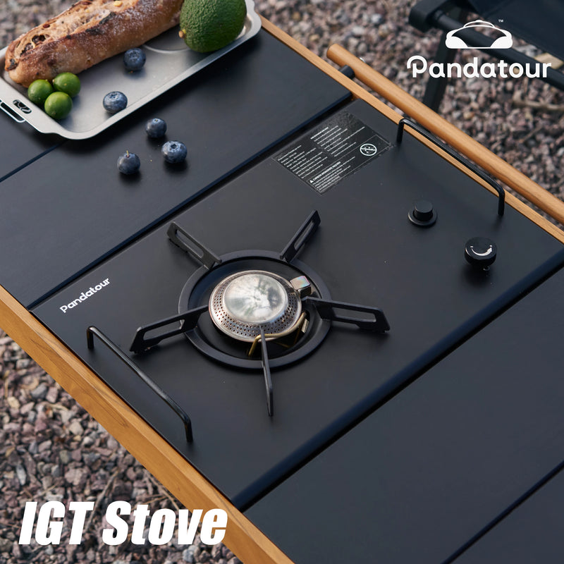 Pandatour 2026 IGT Outdoor Camping Furnace Stove Folding One-touch High Firepower Stove Suitable For Terraces Camping Stove