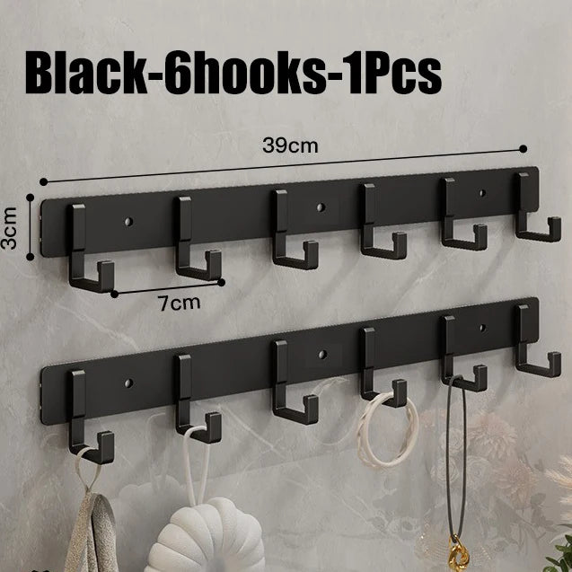 Kitchen Space Aluminum Punch - Free Hooks Are Easy to Install Utensils Storage Bathroom Bathrobe Towel - View 14 | SAMAG