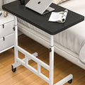Height-Adjustable Mobile Desk with Wheels Auxiliary Table