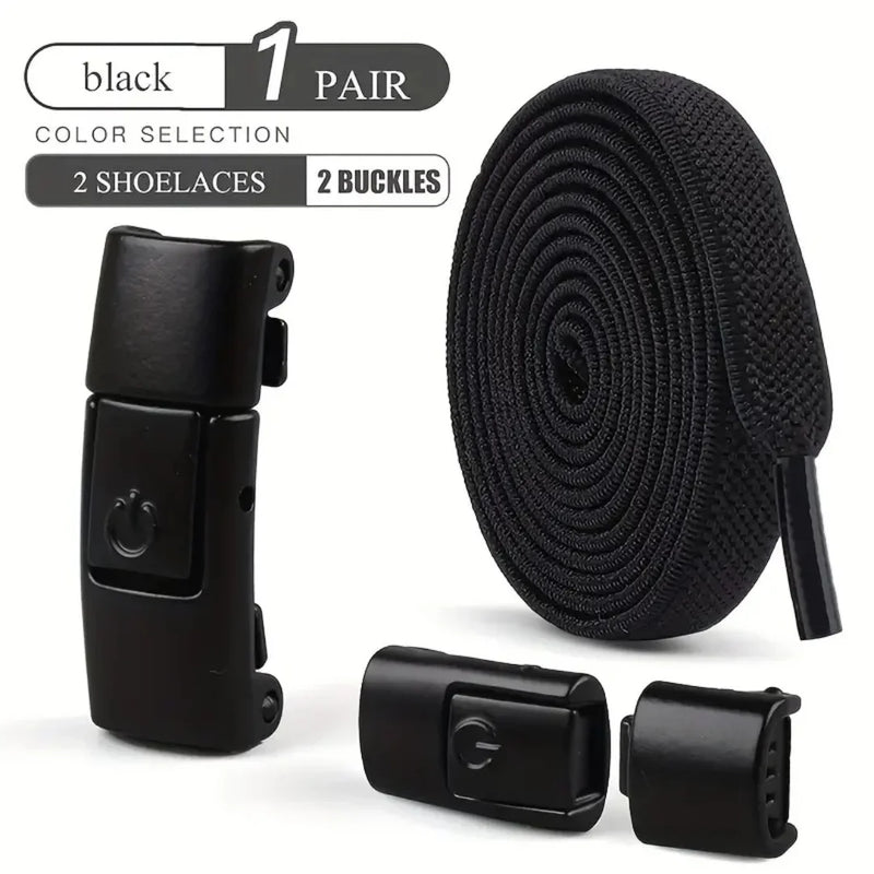 New Press Lock Shoelaces Without ties Gradient Flats Elastic Laces Sneakers Kids Adult No Tie Shoe laces for Shoes Accessories