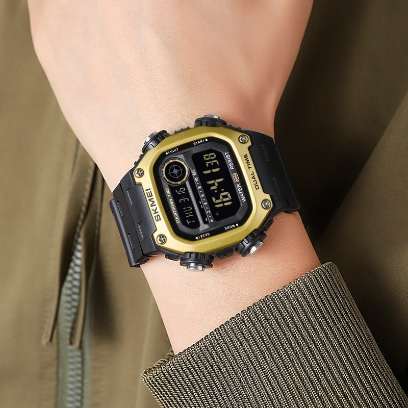 SKMEI Outdoor Digital Sports Electronic Watches For Men Fashion 5Bar Waterproof Stopwatch Wristwatches Alarm Clock Reloj Hombre