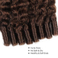 #4 Dark Brown Burmese Curly Human Hair Bundles Virgin Hair Burmese Raw Human Hair Extensions 3C4A Spiral Curly Bundles 1/3/4 Pcs