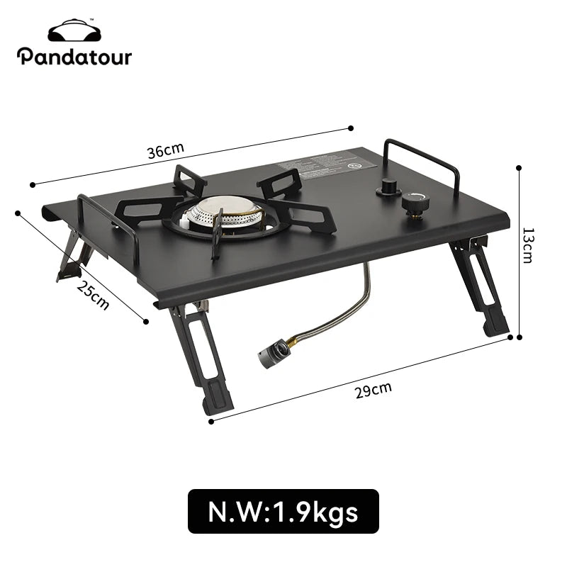 Pandatour 2026 IGT Outdoor Camping Furnace Stove Folding One-touch High Firepower Stove Suitable For Terraces Camping Stove