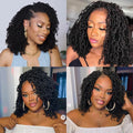 Synthetic Full Lace Braided Wigs Spring Twist Wig for Black Women 14 Inch Short Bob Knotless Box Braids Double Lace Twist Wigs