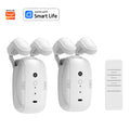 2 Pcs Electric Curtain Opener with Remote Control: Roman Rod/TU-Rail Motorized Curtains Quiet Operated Automatic Curtain Opener