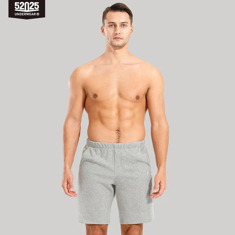 52025 Men's Cotton Lounge Shorts – Comfortable Midweight Pajama Shorts with Adjustable Drawcord, Tailored Fit and Side Pockets