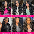 180 Density 30 32 Inches Body Wave 13x6 Lace Front Human Hair Wigs Malaysia 13x4 Transparent Lace Frontal Wig For Women On Sale