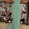 Mila Customized Mint Detachable Cape Mermaid Prom Dress | SAMAG