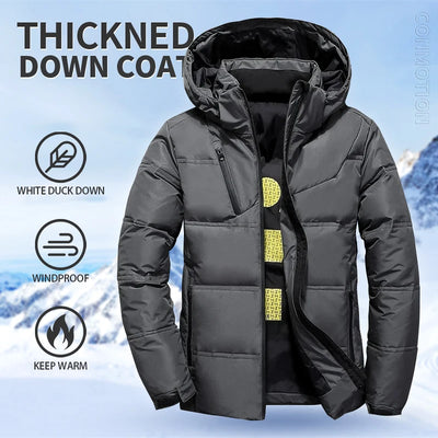 White Duck Down Jacket Men Winter Coat Windproof | SAMAG
