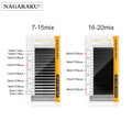 NAGARAKU 6 Cases False Eyelash Extension Supplies Synthetic Mink Individual Length 7-15 Mix 16-20 Mix 16 Lines High Quality Soft