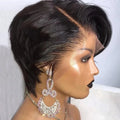 Pixie Cut Wigs Human Hair 13x4 Lace Front Wigs Short Bob Wig Brazilian Straight Lace Frontal Human Hair Wigs 180% Density
