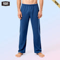 52025 Men's 100% Cotton Pajama Lounge Pants – Relaxed Fit, Side Pockets and Breathable Everyday Comfort