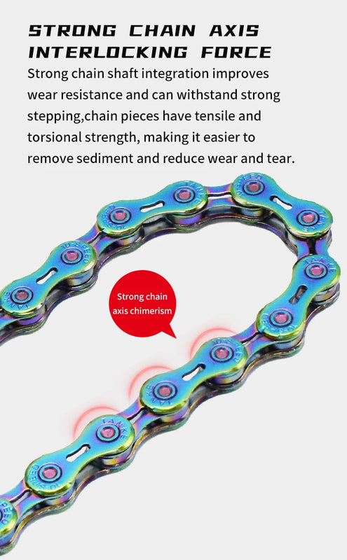 TANKE Bike Chain S8 S9 S10 S11 S12 MTB Road Bicycle Chains,Variable Speed Chain 116/126L High Quality Current Cycling Accessorie