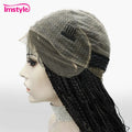 Imstyle 36'' Full Lace Synthetic Lace Front Wig Box Braided With Baby Hair For Women Curly Hair Braid Wig