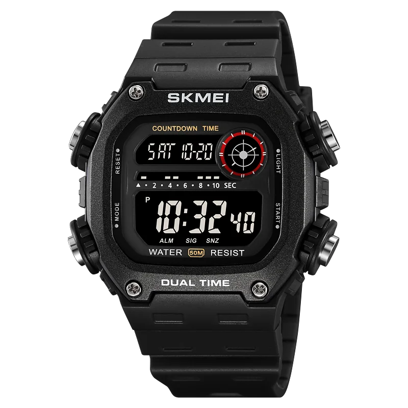 SKMEI Outdoor Digital Sports Electronic Watches For Men Fashion 5Bar Waterproof Stopwatch Wristwatches Alarm Clock Reloj Hombre