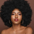 Short Afro Kinky Curly Human Hair Wigs With Bangs Fluffy Natural Bob Wigs Brazilian Full Machine Made Wigs On Sale 180% Density