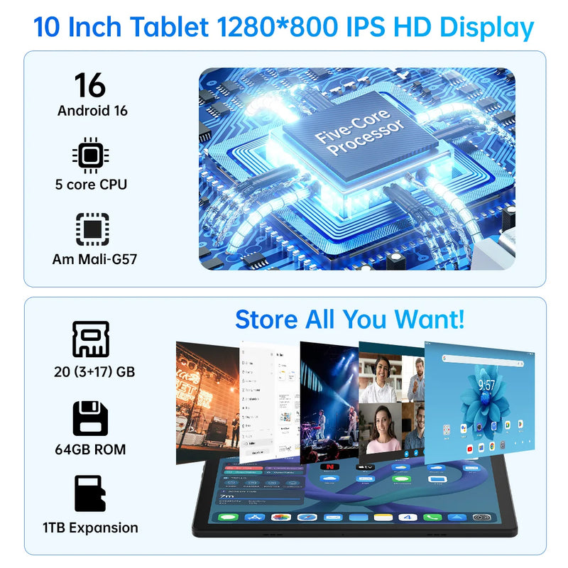 BUFO KB1001 10.1 Inch A333 Five Core Tablet 20GB(3+17G) - View 3 | SAMAG