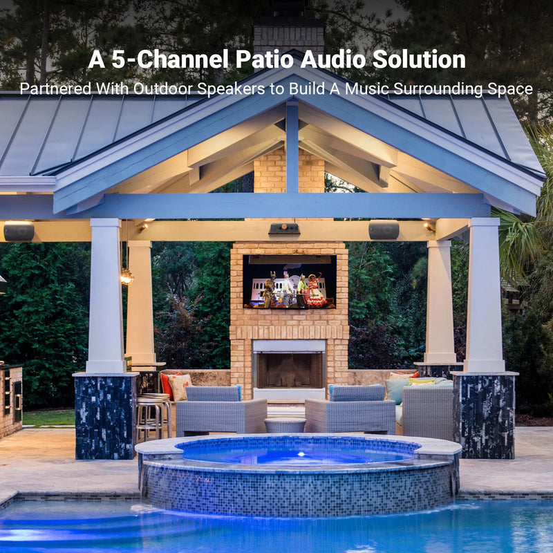 Fosi Audio HT4S Bluetooth 4.1 Home Sound Amplifier, Mini Desktop Amp with TPA3116 and Bass Treble Controls for Speaker Subwoofer