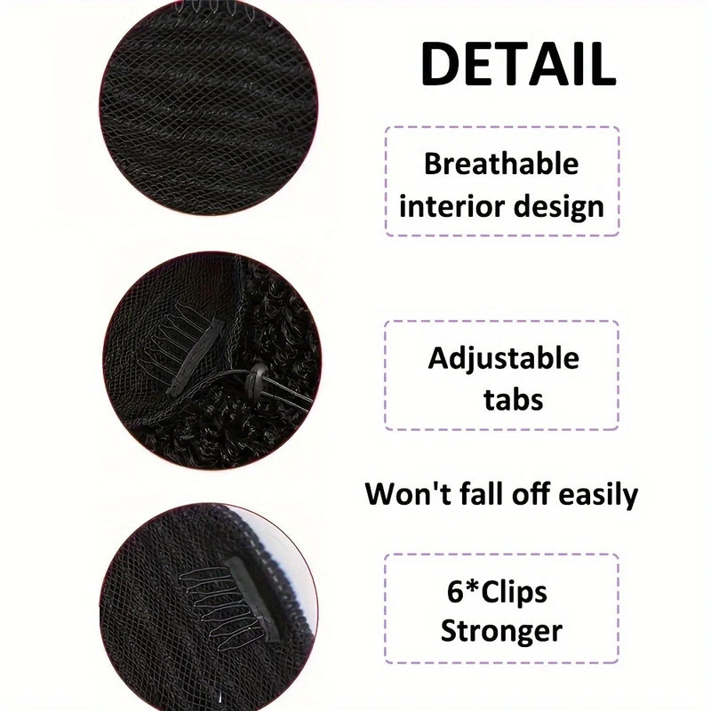 Straight Ponytail 100% Real Human Hair Drawstring Ponytail Clip In Hair Extensions Brazilian Virgin Natural Black Clips Ponytail