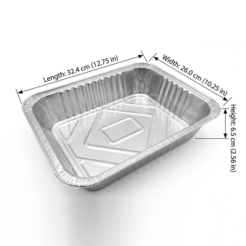 Pandatour Outdoor Camping High-Temperature Resistant Aluminum Foil Baking Pan No-Wash Magic Embossed Diamond Pattern Design