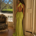 SESSRYMNIR Women'S Formal Evening Gowns Cusatomize Halter | SAMAG