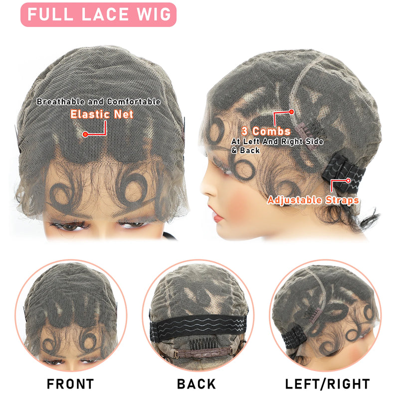 8 inches Synthetic Full Lace Handmade Twist Knotless Box Braids Wigs with Baby Hair Short Lovely Braided Wigs for Black Women